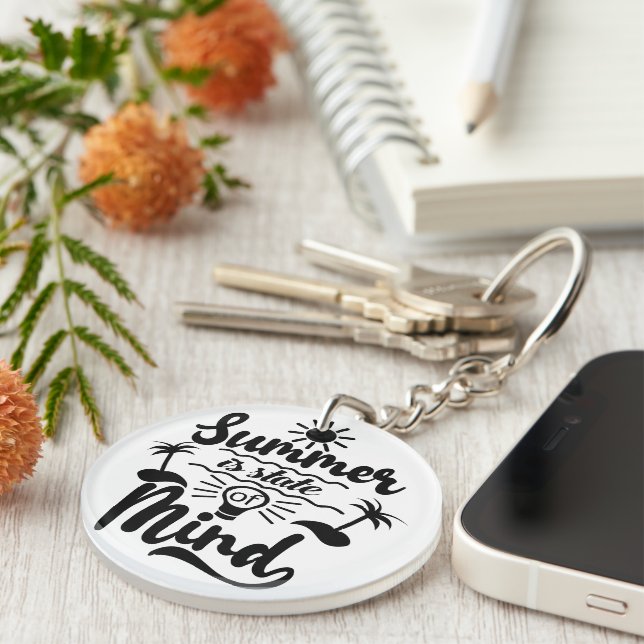 Porte-clefs Thème de vacances d'été (Devant Droit)