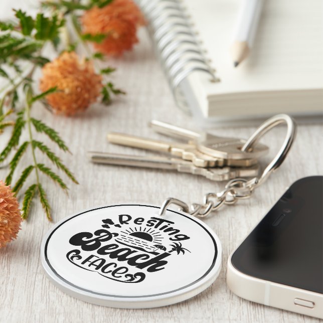 Porte-clefs Thème de vacances d'été (Devant Droit)