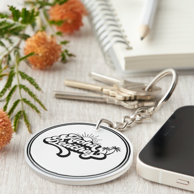 Porte-clefs Thème de vacances d'été (Devant Droit)