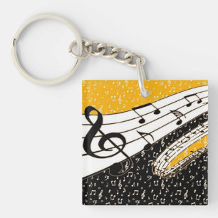 Porte-clefs thème musical d'or