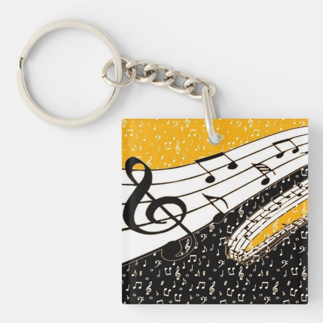 Porte-clefs thème musical d'or (Devant)