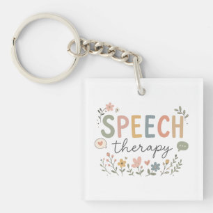 Porte-clefs Thérapie de la parole mignonne Fleur SLP Orthophon