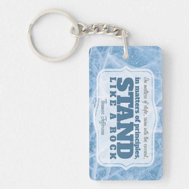 Porte-clefs Thomas Jefferson Citation Inspirationnelle "Princi (Devant)