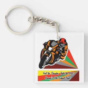 Porte-clefs Thunder & Dust : Vibrations de course rétro