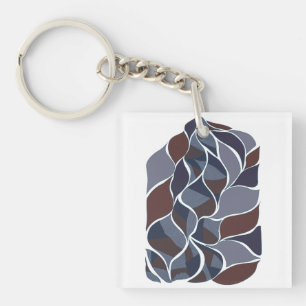 Porte-clefs Tidal Echoes – Tee-shirt d'art aux tons terreux ab