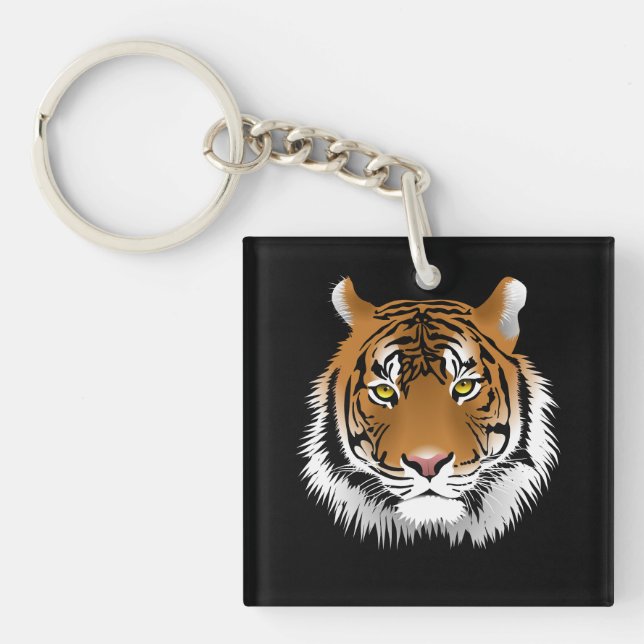 Porte-clefs Tiger Face Acrylic Keyring (Devant)