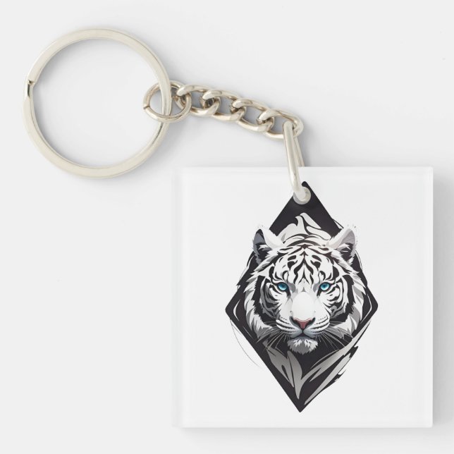Porte-clefs Tigre blanc (Devant)