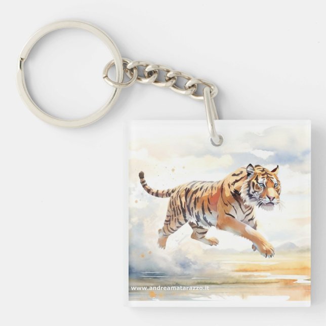 Porte-clefs Tigre en action (Devant)