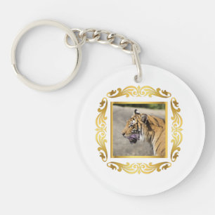 Porte-clefs Tigre encadré