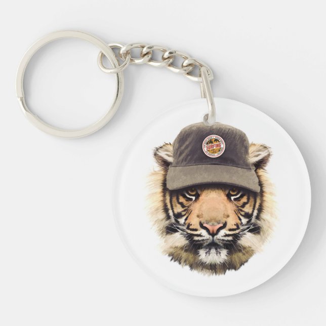 Porte-clefs Tigre surfant (Devant)