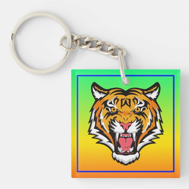 Porte-clefs Tigre torche tête-25818 (Devant)
