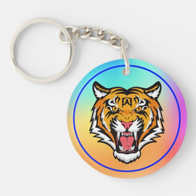 Porte-clefs Tigre torche tête-25818 (Devant)