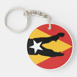 Porte-clefs Timor oriental Crocodile Timorais drapeau national