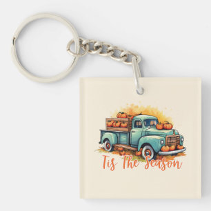 Porte-clefs 'Tis The Season - Camion rustique avec Citrouilles