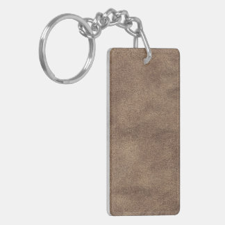 Porte-clefs Tissu bleu cuir Tartan Crocodile peau