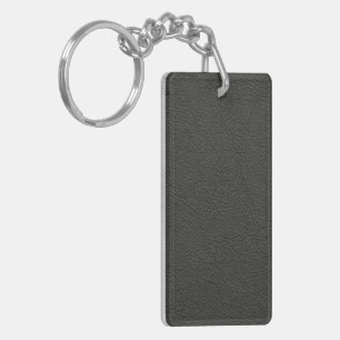 Porte-clefs Tissu bleu cuir Tartan Crocodile peau