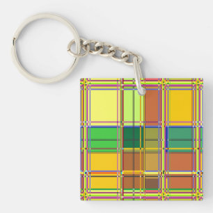 Porte-clefs Tissu coloré des Caraïbes Madras Tartan