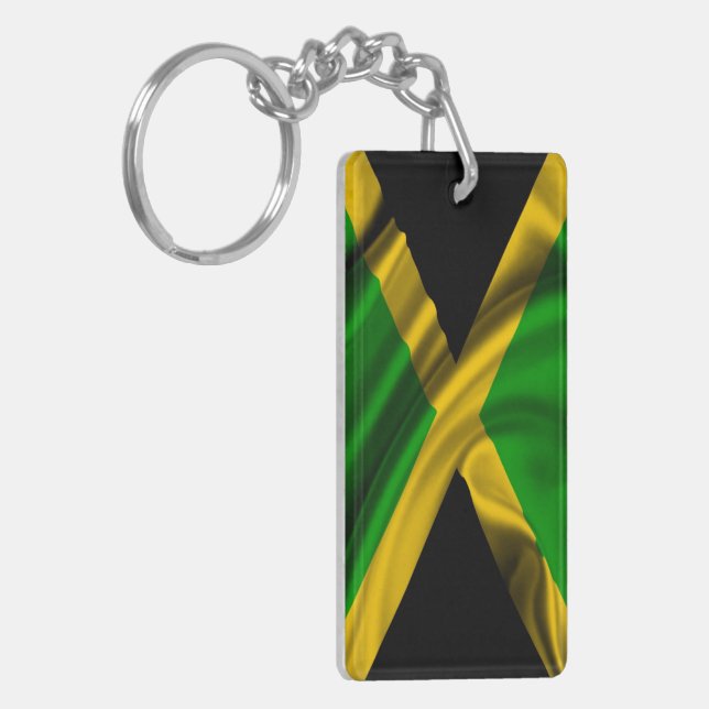 Porte-clefs Tissu de drapeau de la Jamaïque (Devant gauche)