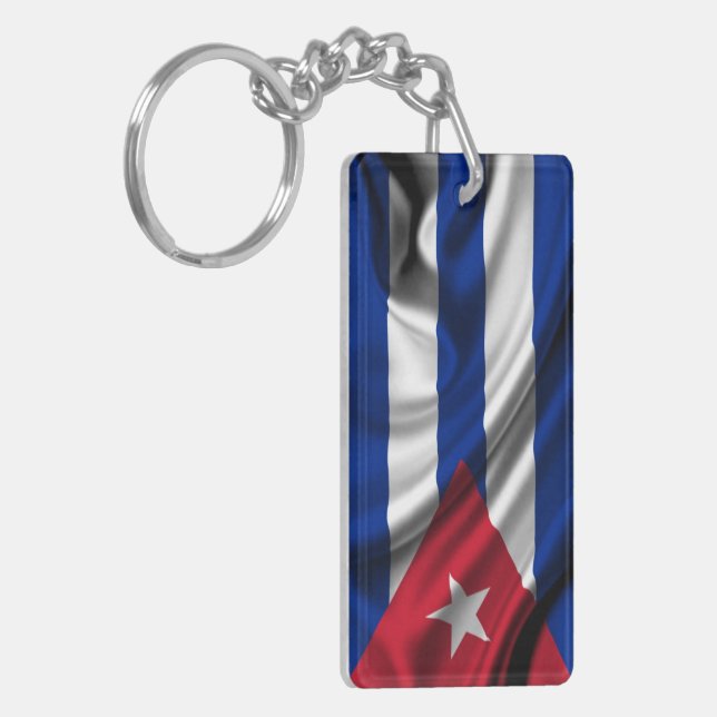 Porte-clefs Tissu de drapeau du Cuba (Devant gauche)