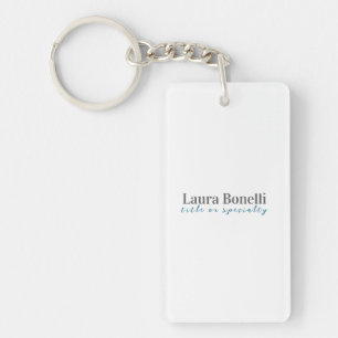 Porte-clefs Titre de nom simple moderne minimaliste profession