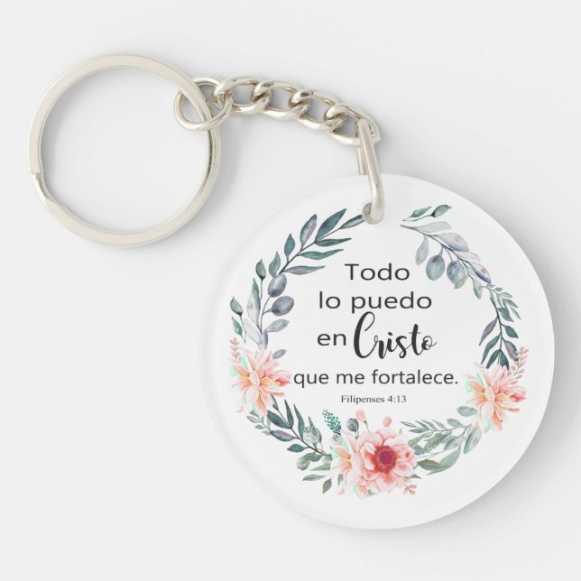 Porte-clefs Todo lo puedo en cristo, Llavero acrílico (Devant)