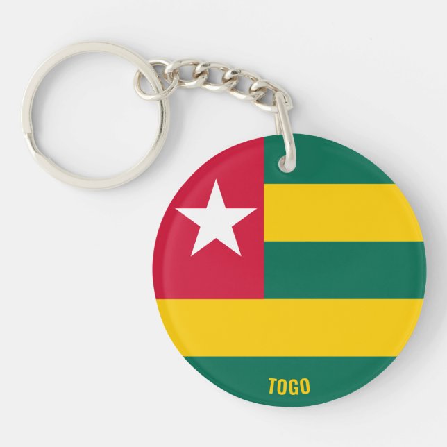 Porte-clefs Togo Drapeau charmant patriotique (Devant)