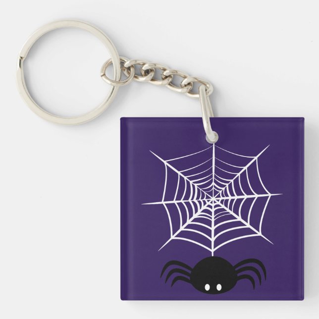 Porte-clefs Toile d'araignée Halloween  (Devant)