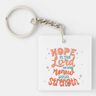 Porte-clefs Toile de verset biblique Espoir dans le Seigneur
