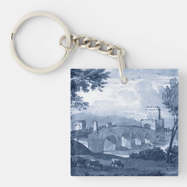 Porte-clefs Toile pastoral - pont (Devant)