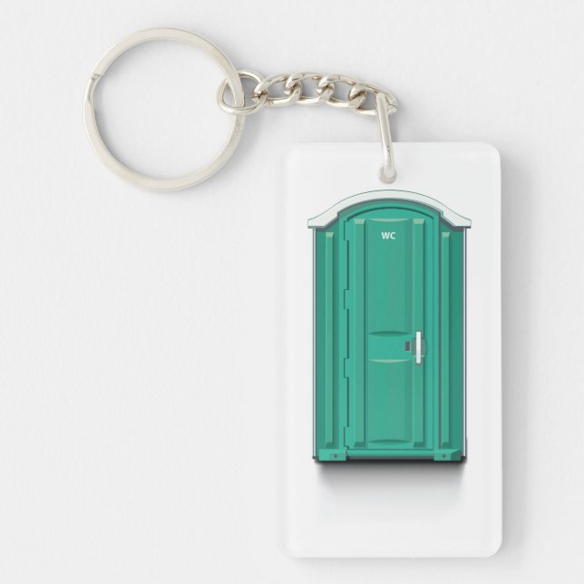 Porte-clefs Toilette de Portable de turquoise (Devant)