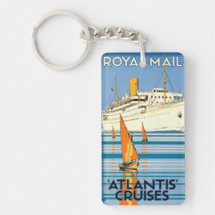Porte-clefs TOILETTE DE VOYAGE vintage ATLANTIS OCEAN LINER