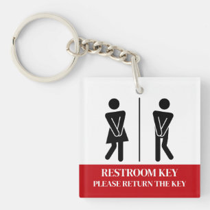 Porte-clefs Toilettes de restaurant, de café, de bureau ou de