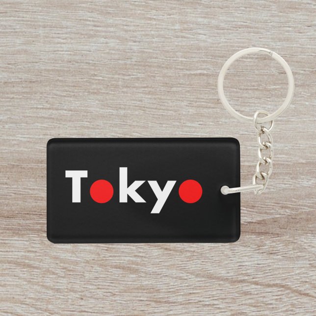 Porte-clefs Tokyo moderne Japon - Chiffres rouges couleur fonc (Créateur téléchargé)