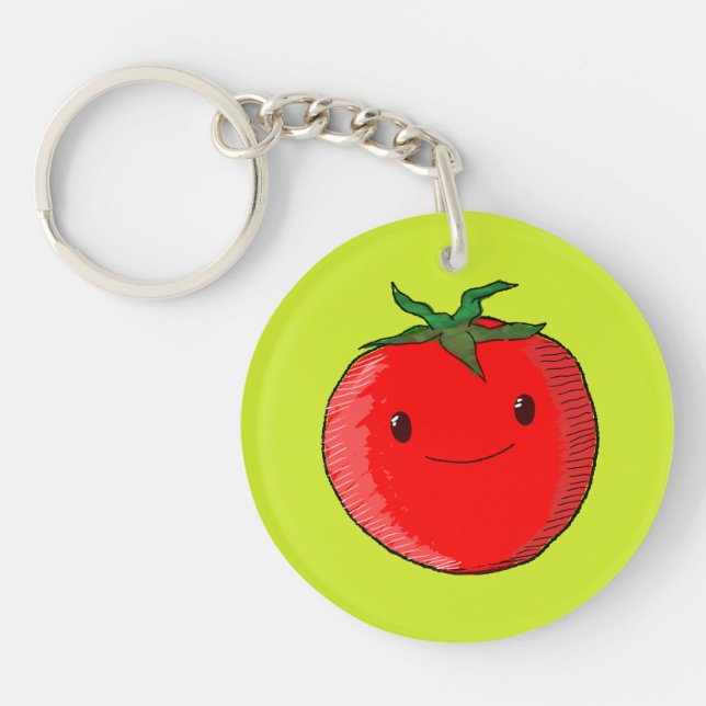 Porte-clefs Tomate de carton mignon (Devant)