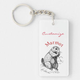 Porte-clefs Tonnerre_Cove d'animal de marmotte cuite