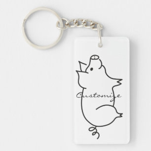 Porte-clefs Tonnerre d'animal de porc