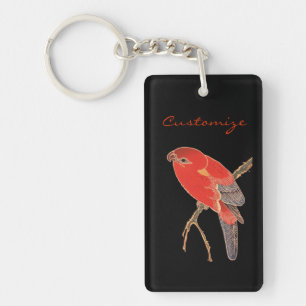 Porte-clefs Tonnerre de perroquet rouge tropical