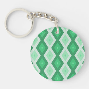 Porte-clefs Tons de motif diamant vert