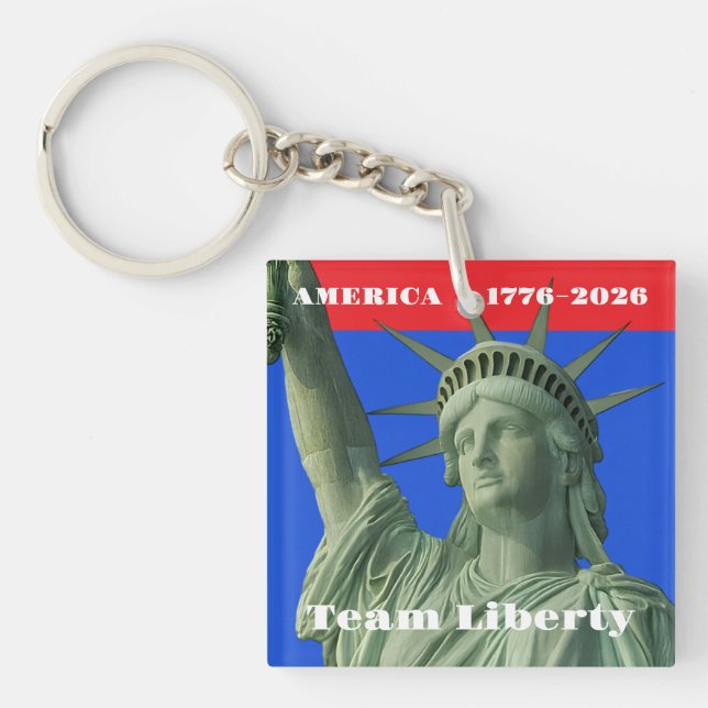 Porte-clefs Torch High! Liberty Emblem • 1776–2026 USA (Devant)