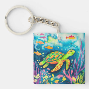 Porte-clefs Tortue à peinture