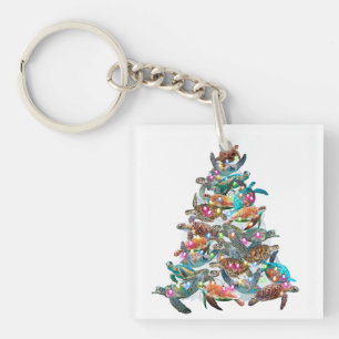 Porte-clefs Tortue Arbre de Noël Ornement Arbre de Noël Arbre
