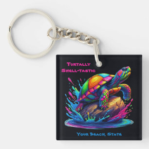Porte-clefs Tortue colorée