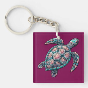 Porte-clefs Tortue de mer décorative