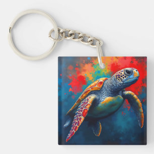 Porte-clefs Tortue de mer en haute mer