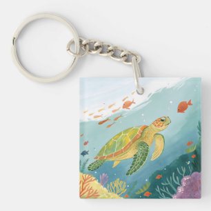 Porte-clefs Tortue de peinture