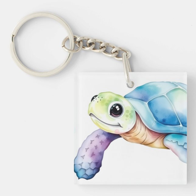 Porte-clefs Tortue Mignonne (Devant)