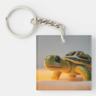 Porte-clefs Tortue sur une bougie en feu
