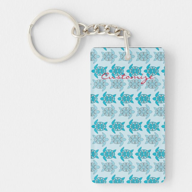 Porte-clefs Tortues bleues nager Thunder_Cove (Devant)