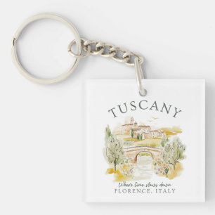 Porte-clefs Toscane Florence Italie - Paysage estival serein