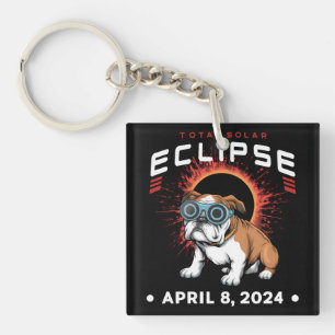 Porte-clefs Total Éclipse Solaire Avril 2024 Cadeaux de Bulldo